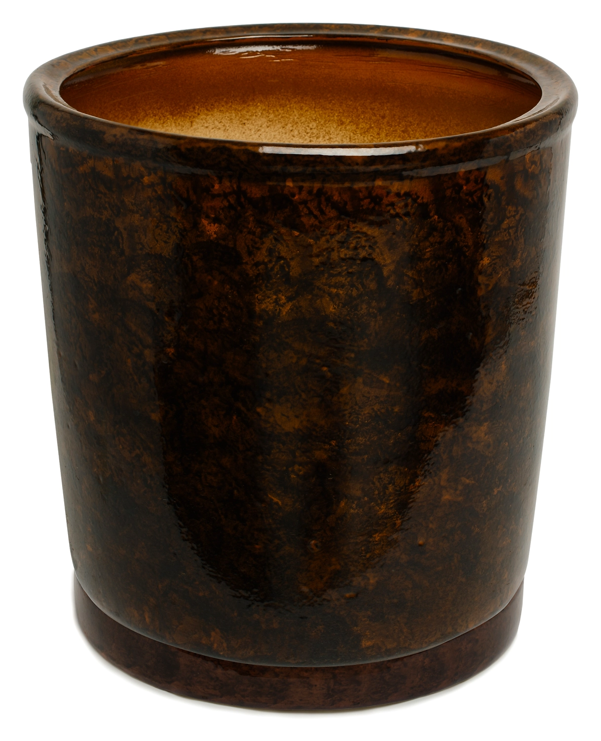 Вазон d36 см 35 л керамический коричневый с поддоном