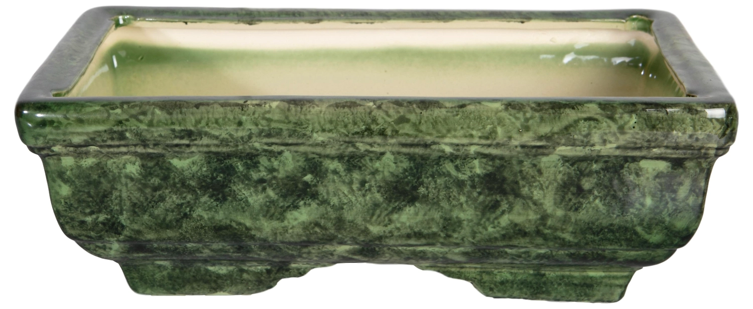 Горшок Бонсайница d34 см керамический зеленый