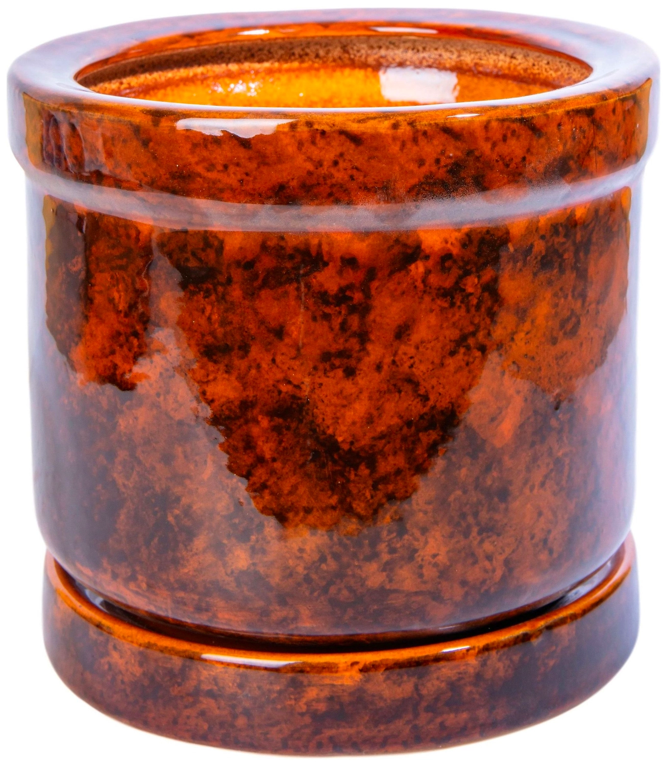 Горшок Цилиндр d18 см керамический коричневый