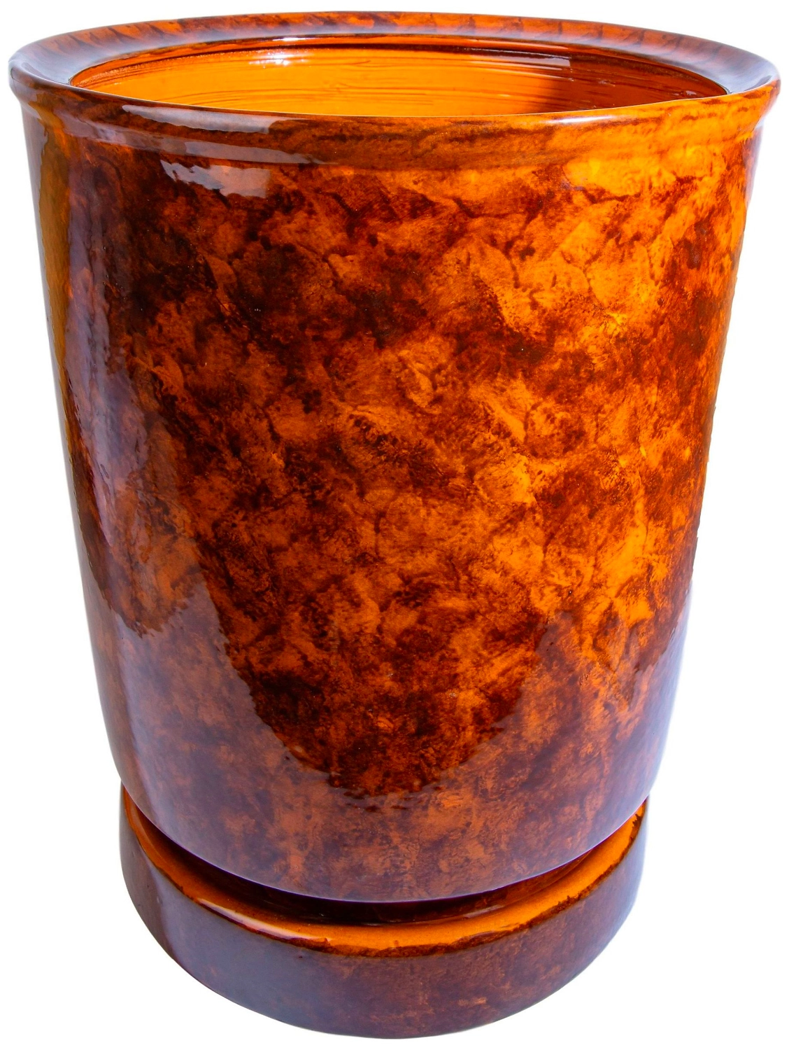 Вазон d33 см керамический коричневый