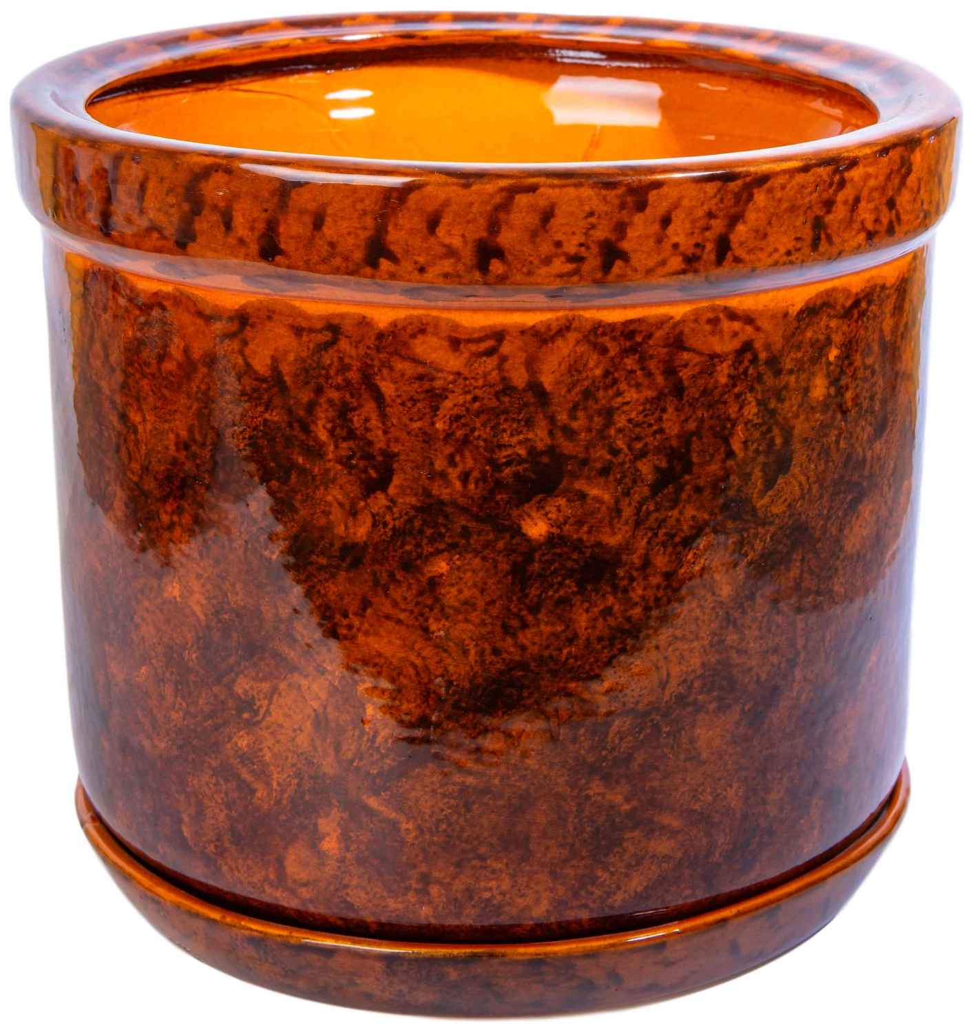 Горшок Цилиндр d25 см керамический коричневый