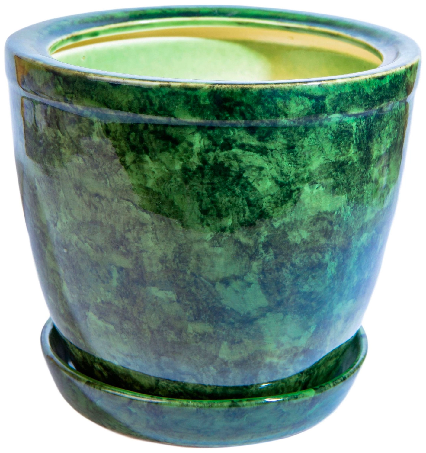 Горшок Кедр №1 d20 см керамический зеленый