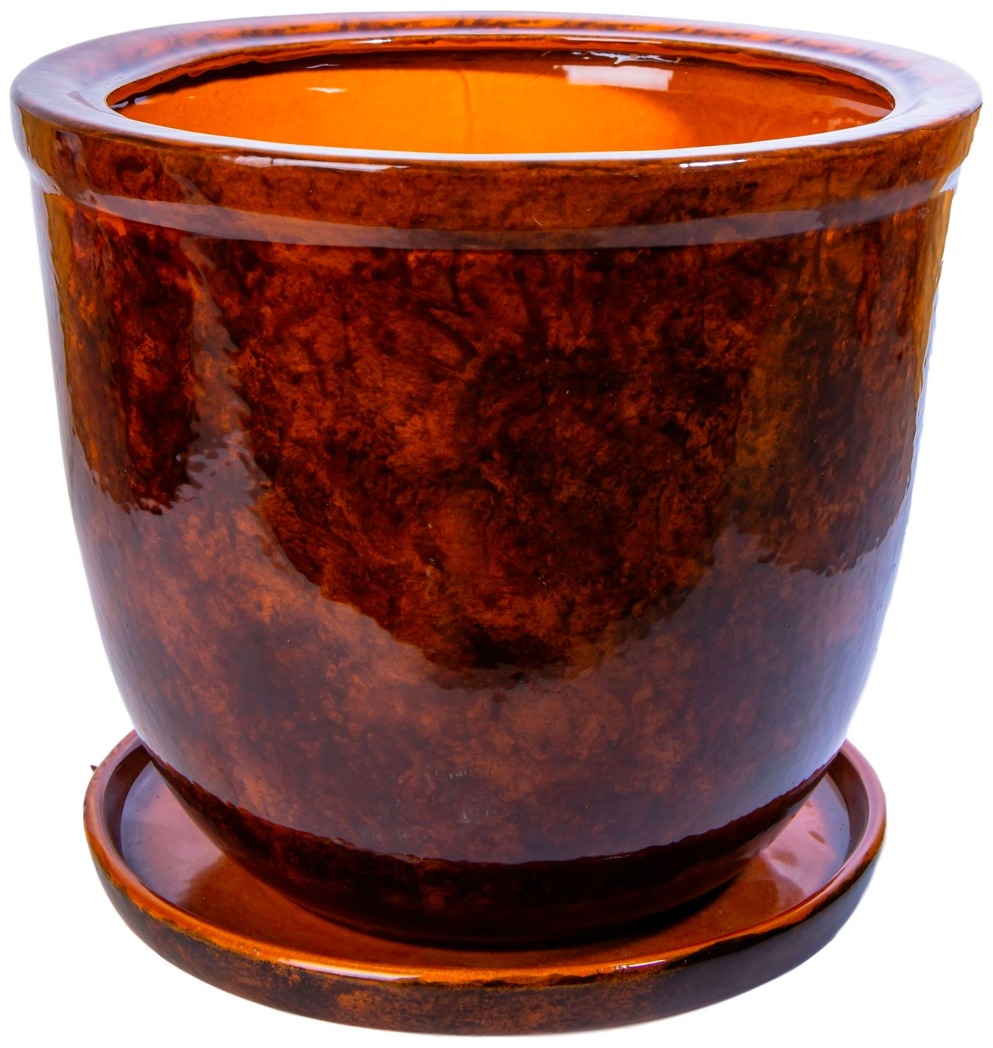 Горшок Кедр №2 d25 см керамический коричневый