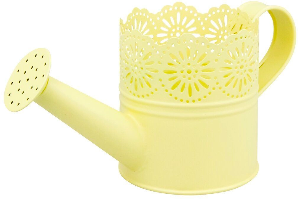 Кашпо Лейка d10 см металлическое желтое