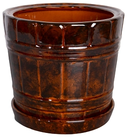 Горшок Кадка №2 d20 см керамический коричневый