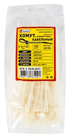 Хомут Ecoplast  3,6 мм D 32 мм нейлон/полиамид  белый 100 шт