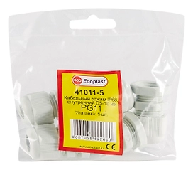 Хомут Ecoplast 12,5 мм D5-10мм ПВХ белый 5 шт