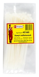 Хомут Ecoplast 2,5 мм D5-40 мм нейлон/полиамид белый 100 шт