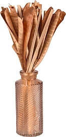 Сухая цветочная композиция из бобовых стручков в вазе 30 см