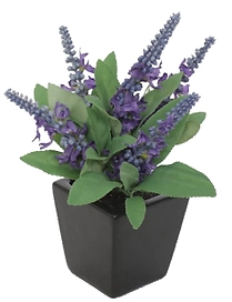 Искусственный цветок Лаванда 20 см в кашпо