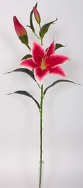 Искусственный цветок лилия старгейз малиновая 92 см