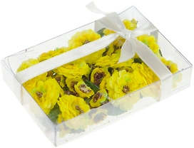 Набор искусственных цветов Роза жёлтая 10х7 см