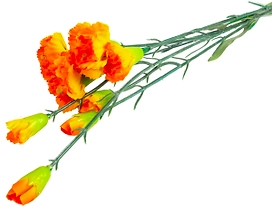 Искусственный букет Гвоздика оранжевая 9 шт 70 см