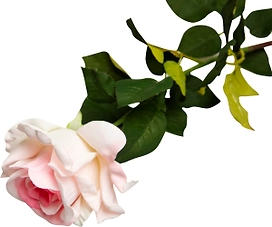 Искусственный цветок роза розовая 78 см