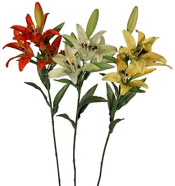 Искусственный цветок Лилия тигровая оранжевая 43 см