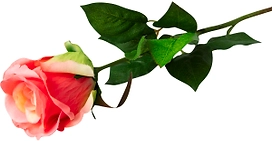 Искусственный цветок роза розовая 54 см