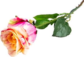 Искусственный цветок роза Сальмон 54 см