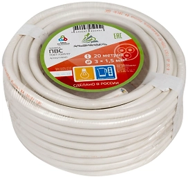 Провод силовой ПВС 3x1,5 кв. мм 20 м