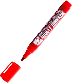 Маркер пермаментный Crown MULTI MARKER 002674 красный пулевидный 1 шт