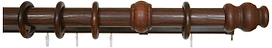 Карниз для штор Уют настенный двухрядный красное дерево 2,5 м 
