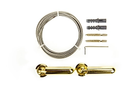 Карниз для штор струнный матовое золото 3 м