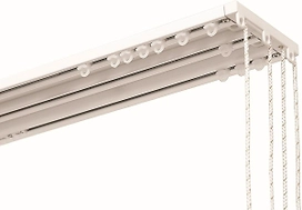 Карниз для штор Уют настенный трехрядный белый 160 см