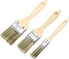 Набор кистей флейцевых плоских LUX-TOOLS синтетическая щетина 3 шт