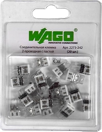 Самозажимные клеммы Wago 07-5141-20 2 провода 20 шт