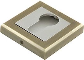 Накладка под цилиндр PALLADIUM CS ET AB/CP бронза/хром