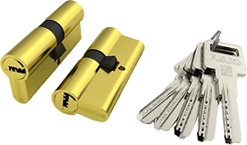 Цилиндр FUARO R600/80 мм-BL BBP (30+10+40) ключ/ключ латунь