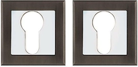 Накладка на замок PUNTO ET QR GR/CP-23 квадрат графит/хром