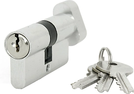 Цилиндр Фабрика замков E AL 60 CP Т01 (30х30) мм ключ-вертушка хром