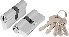 Цилиндр AJAX AX100 60 мм (25/10/25) ключ-ключ хром