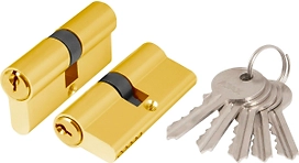 Цилиндр AJAX AX100 60 мм (25/10/25) ключ-ключ латунь