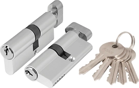 Цилиндр AJAX AX100 70 мм (30/10/30) ключ-вертушка хром