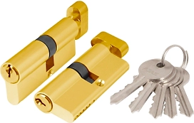 Цилиндр AJAX AX100 70 мм (30/10/30) ключ-вертушка латунь