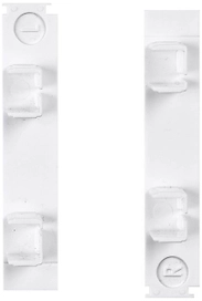 Торцевые заглушки для карниза 2 ряда LEGRAND пластик белый 2 шт