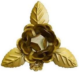 Зажим для штор HOME ACCESSORY стальной сплав золото матовое роза 1 шт