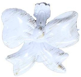 Зажим для штор HOME ACCESSORY стальной сплав белый классик бантик 1 шт