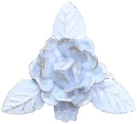 Зажим для штор HOME ACCESSORY стальной сплав белый классик роза 1 шт