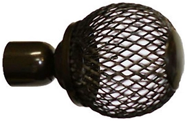 Наконечник для карниза HOME ACCESSORY стальной сплав шоколад d16 мм шар сетка