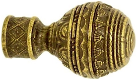 Наконечник для карниза ORBIS Ампир d28 мм стальной сплав золотой антик