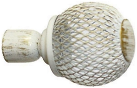 Наконечник для карниза HomeAccess алюминиевый белый 6,6 см D20 1 шт