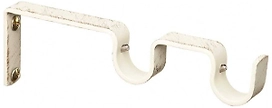 Держатель для карниза двухрядный HomeAccess алюминиевый белый 16 см D20 мм 1 шт