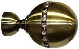 Наконечник для карниза Home Access алюминий золотой антик d20 шар 1 шт