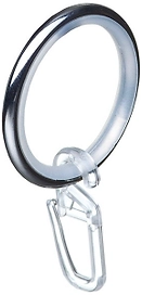 Кольца с крючками для штор Home Access металл хром d20 10 шт