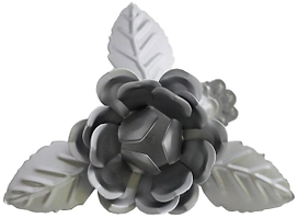 Клипса для штор HOME ACCESSORY Роза стальной сплав серебряный 180 мм 1 шт