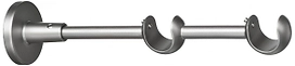Держатель для карниза 2 ряда HOME ACCESSORY стальной сплав серебряный 200 мм