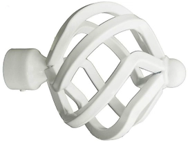 Наконечник для карниза HOME ACCESSORY металлический белый 95 мм