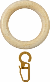 Кольцо для карниза Уют дерево натуральное дерево d28 4 шт